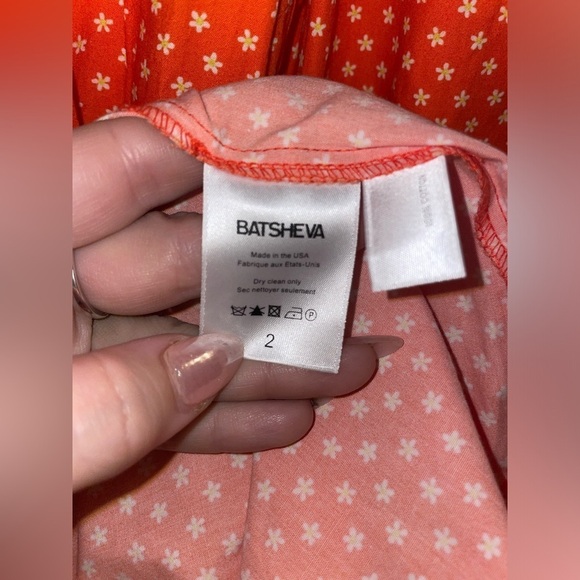 New! Batsheva Strawberry Sash Dress in Strawberry/Daisy print 🍓size 2 - Picture 15 of 16